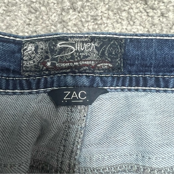 Silver Jeans Men’s 40x28 Zac Joga Medium Wash Blue Straight Relaxed Baggy Denim - Picture 8 of 10